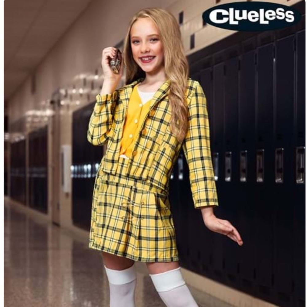Clueless Cher Yellow Plaid Kids Costume